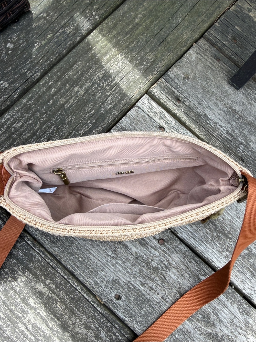 The Sak Cream Crochet Crossbody with Tan Strap - Picture 6 of 8